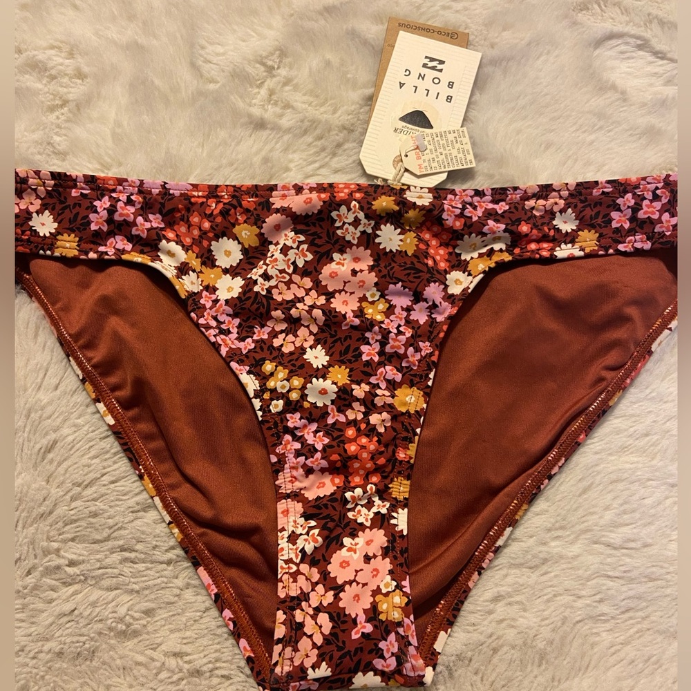 Nwtbillabong Field Of Dreams Lowrider Full Bum Coverage Bikini Bottoms L(12) View 5